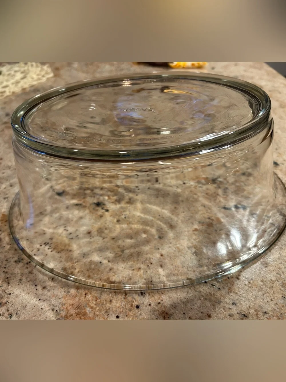 Pyrex #8501 3.2Qt Oval Clear Glass Ovenware Serving Dish Fluted Edge Flawless